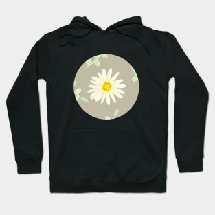 Daisy | Watercolor | Art | Pattern | Grey Hoodie